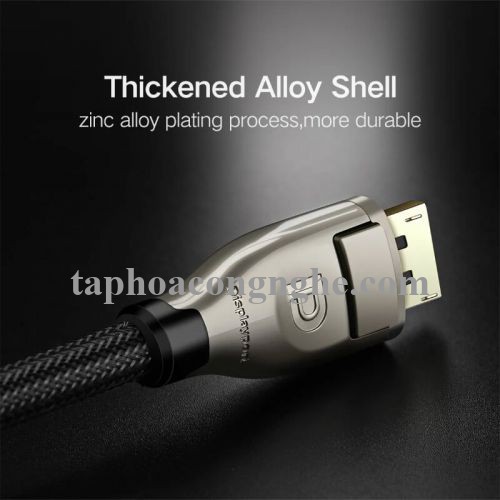 Ugreen 30124 10M Màu Đen Cáp 2 Đầu Displayport V1.2 cao cấp hỗ trợ 4K*2K 60GHz DP107 30030124